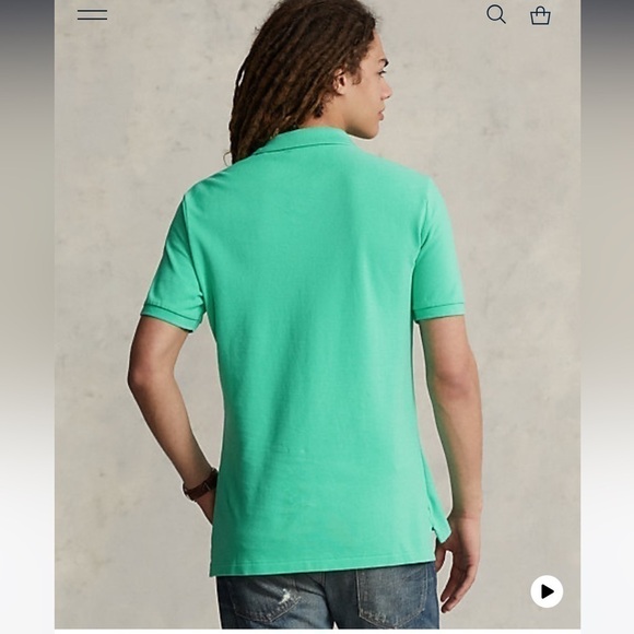 Polo by Ralph Lauren Green Polo Shirt with Traditional Collar - Picture 4 of 12